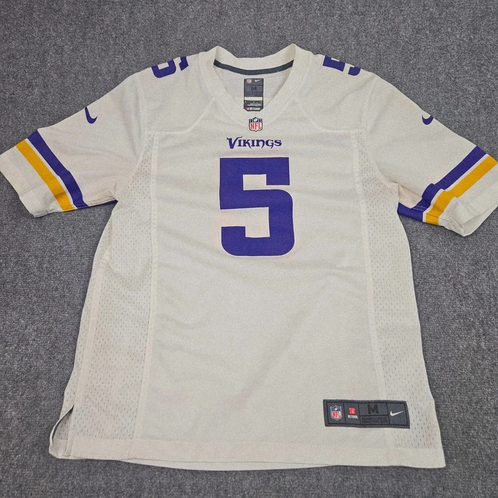 Minnesota Vikings Teddy Bridgewater Away Jersey Medium‎ White Fangear Sportswear